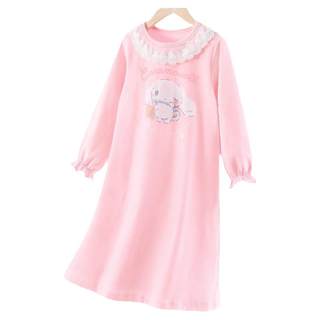 玉桂狗女童睡裙秋装2025新款洋气儿童家居服中大童睡衣长袖秋童装