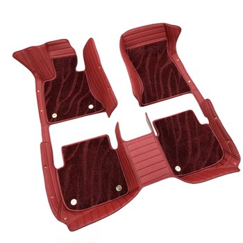 Fully enclosed car wire ring floor mats for five-seater special cars