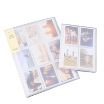 Simple transparent card album four-square grid cheap photo album polaroid card holder photo album frosted small card collection book shell three-inch loose-leaf card nine-square grid star card storage