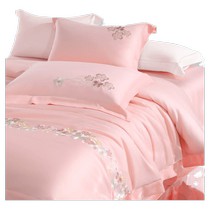 Mercury Home Textiles Ice Silk Four-piece Set 40s Lyocell Bed Sheets and Quilt Covers Home Suite Home Bedding