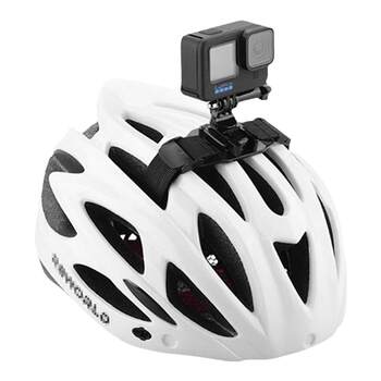 Cycling action camera helmet mounting bracket