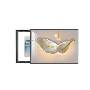Light luxury meter box decorative painting 2026 new living room distribution box power main switch hanging painting without punching wall