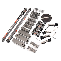 Left and right translation triple linkage door track accessories mute buffer flush mutual push kitchen sliding door hanging sliding hardware