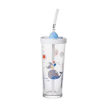 Lemeiya internet celebrity ins straw cup glass with scale water cup ຈອກນ້ໍານົມເດັກນ້ອຍງາມຄວາມຈຸຂະຫນາດໃຫຍ່
