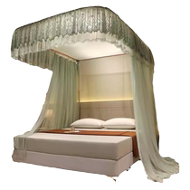 Catman 2024 New Bedroom Advanced Retractable U-Rail Mosquito Net Home Floor-standing Palace Princess Bed Curtain Baby