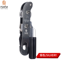 Rock climbing descent device stop self-locking hand-controlled descent device exterior wall cleaning high-altitude descent device tool anti-fall device