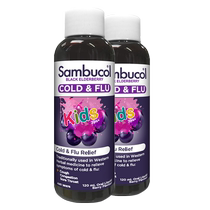 (自营)Sambucol善倍康 儿童抵抗力糖浆黑接骨木VC补锌120ml*2瓶