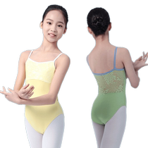 柏屋儿童芭蕾舞体操服女舞蹈服高胯吊带连体服形体服123241110