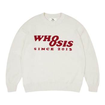 Whoosis8 word logo sweater for men and women Whoosis8 word logo sweater for men and women
