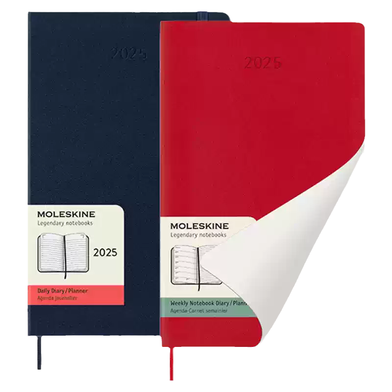 可定制】意大利Moleskine SWS智能书写笔记本大型黑色硬面横间替换装