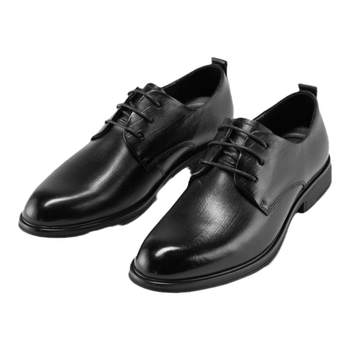 Heilan house textured cowhide comfortable and breathable leather shoes for men