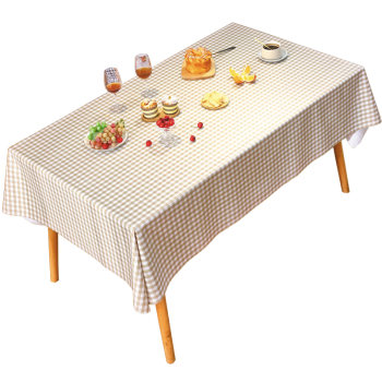 Plaid tablecloth pvc simple modern high-end sense Plaid tablecloth pvc simple modern high-end sense