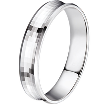 Lukfook Jewelry Pixel Platinum Ring Pt950 Mens Simple Platinum Couple Ring Priced L04TBPR0010