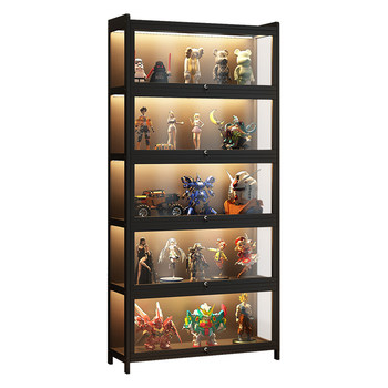 Figure display cabinet with lock