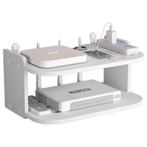 Router placement rack wifi storage bracket router set-top box double-layer cooling storage box punch-free wall hanging