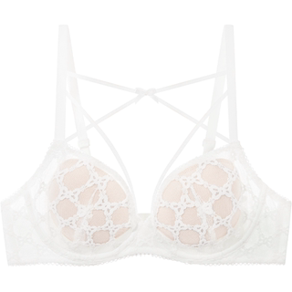 Curious Miss Sexy Lingerie Women's Lace Pure Desire Large Bust Minimizing Bra Set Ultra-Thin Black Small Bust No Empty Cup