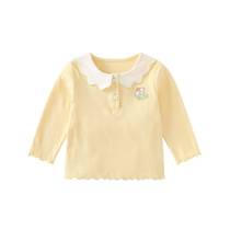 Fanlie baby long-sleeved T-shirt autumn 2024 new style versatile childrens bottoming shirt female baby top spring and autumn