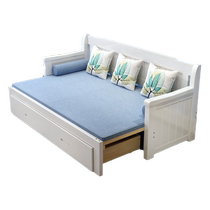 Beizhaisen solid wood sofa bed integrated dual-purpose bed small apartment double 1 5m sitting and sleeping living room simple push-pull sofa
