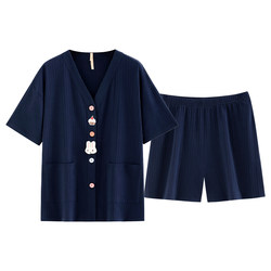Carrefen pajamas ແມ່ຍິງ summer ຝ້າຍບໍລິສຸດສັ້ນແຂນສັ້ນເຄື່ອງນຸ່ງຫົ່ມເຮືອນຂອງແມ່ຍິງ summer ຊຸດຂະຫນາດໃຫຍ່ບາງຂະຫນາດໃຫຍ່