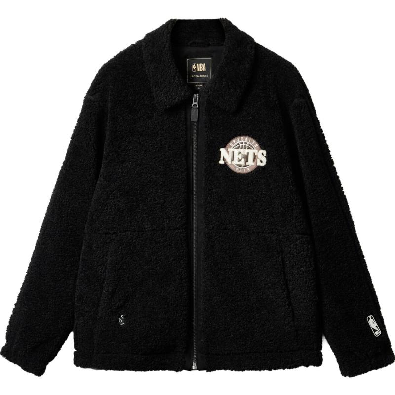 Lingzhi Jack Jones 2026 new autumn and winter men's cotton coat wool blend warm lapel embroidered jacket fashion