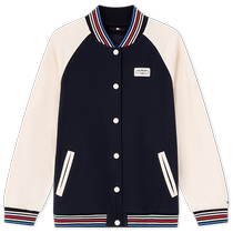Tommy 24 new spring and autumn childrens clothing for men and women pure cotton contrasting print baseball collar knitted jacket TH2422748