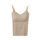 Ice silk inner strap vest with chest pad without bra