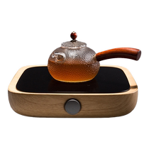 Rongshantang Electrical Side Handle Wooden Handle Hammer Pattern Glass Tea Kettle Multifunctional Electric Ceramic Stove Electric Tea Stove Set Tea Set