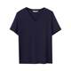 Amii2025 new summer casual style basic style versatile V-neck cool sun protection short-sleeved T-shirt women's elastic top