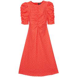 kate spade ks spring polka dot pleated dress for daily commuting casual women