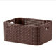 Desktop storage basket plastic frame imitation rattan weaving