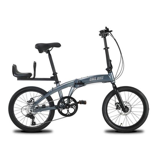 出口日本亲子折叠自行车带小孩母子车铝合金超轻遛娃变速折叠单车