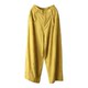 Linen Slim Scimitar Pants Artistic Pants ແອວສູງ