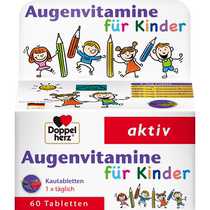 (Travailleurs indépendants) Allemand Double Heart Children Lutein Blueberry Eye Care Comprimé Vision Nutrition Vitamine Adolescent Soins de santé