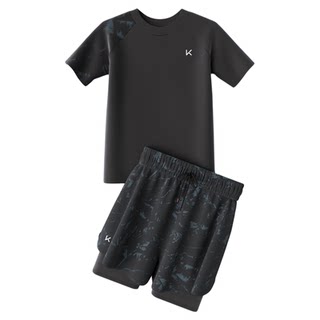 Keep男士泳衣新款上衣泳裤青少年泳装游泳衣泡温泉男生全套套装