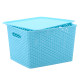Plastic covered toy book organizer storage basket
