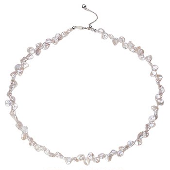 Colorful glare petal keshi pearl necklace