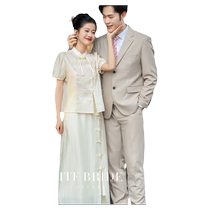 Man Tingfang New Chinese Style Womens Suit 2024 New Summer Chinese Style Dress Daily Certificate Engagement Dress