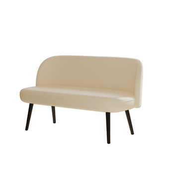 Italian light luxury high-foot double sofa small apartment living room casual sofa chair bedroom narrow version long chair without armrests