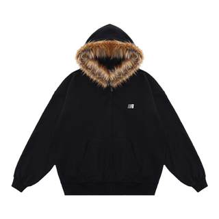 【景研竣同款】FDR 美式复古毛领开衫连帽卫衣外套男女秋季上衣