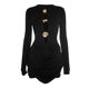 Stylish design and temperament hot girl long-sleeved dress