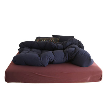 Daisyhome retro contrast color knitted cotton four-piece set