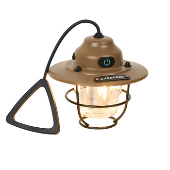 Outdoor pinecone camping lamp rechargeable retro chandelier portable
