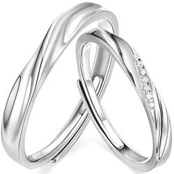 Cardillo Love Together Ring Couple Style S999 Silver Ring Pair Ring Niche Design Birthday Gift for Girlfriend