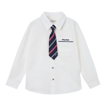 PawinPaw Cartoon Bear Childrens Clothing 2025 Spring New Boys Casual All-match Shirt Removable Tie