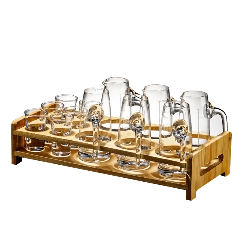 Crystal glass wine dispenser set