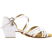 JustBDdance Childrens Nose White Shoes Girls Soft Soled Latin Dance Shoes B604