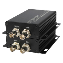 Nanqian 1-way bidirectional 12G-SDI optical transceiver 4K@60Hz forward and reverse fiber extender compatible with 6G 3G HD-SDI clock recovery path code 38