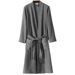 Bathrobe towel material hotel pajamas men and women bathrobe water-absorbent and quick-drying spring and autumn couple nightgown long autumn and winter