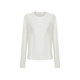 Fan Luo French minimalist style raw edge imitation cashmere T-shirt