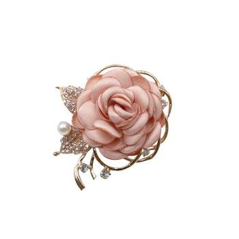 ຍີ່ປຸ່ນແລະເກົາຫຼີ temperament flower brooch ອຸປະກອນຂອງແມ່ຍິງ elegant ແລະສົດ pin cardigan elegant ດູໃບໄມ້ລົ່ນ corsage pin